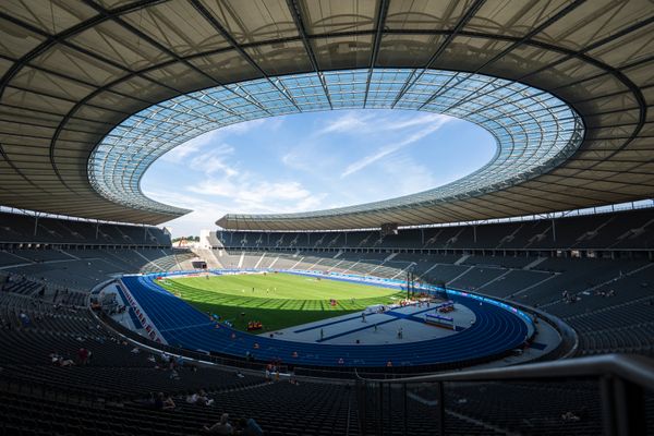 Das Olympiastadion waehrend der deutschen Leichtathletik-Meisterschaften im Olympiastadion am 26.06.2022 in Berlin